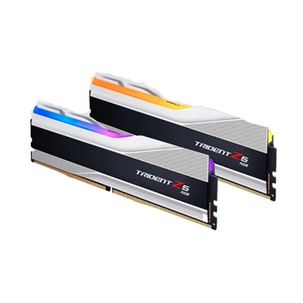 G.SKILL Trident Z5 RGB DDR5 7600MHz CL36 32GB Kit2 (2x16GB) Intel XMP Silver G.SKILL Trident Z5 RGB DDR5 7600MHz CL36 32GB Kit2 (2x16GB) Intel XMP Silver
