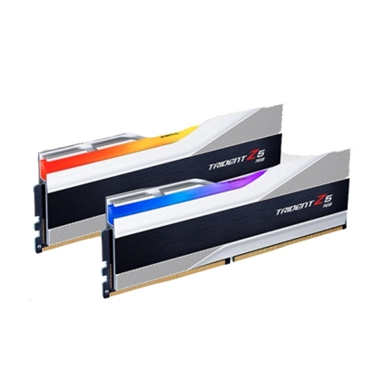 G.SKILL Trident Z5 RGB DDR5 7600MHz CL36 32GB Kit2 (2x16GB) Intel XMP Silver G.SKILL Trident Z5 RGB DDR5 7600MHz CL36 32GB Kit2 (2x16GB) Intel XMP Silver