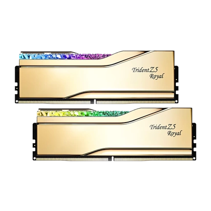 G.SKILL Trident Z5 ROYAL 48GB Kit2 (2x24GB) DDR5 7200 Mhz CL36-46-46-115 1.4V Gold G.SKILL Trident Z5 ROYAL 48GB Kit2 (2x24GB) DDR5 7200 Mhz CL36-46-46-115 1.4V Gold