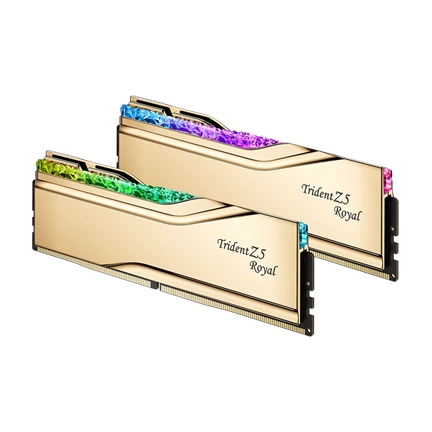 G.SKILL Trident Z5 ROYAL 48GB Kit2 (2x24GB) DDR5 7200 Mhz CL36-46-46-115 1.4V Gold G.SKILL Trident Z5 ROYAL 48GB Kit2 (2x24GB) DDR5 7200 Mhz CL36-46-46-115 1.4V Gold