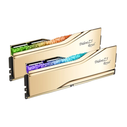 G.SKILL Trident Z5 ROYAL 48GB Kit2 (2x24GB) DDR5 7200 Mhz CL36-46-46-115 1.4V Gold G.SKILL Trident Z5 ROYAL 48GB Kit2 (2x24GB) DDR5 7200 Mhz CL36-46-46-115 1.4V Gold