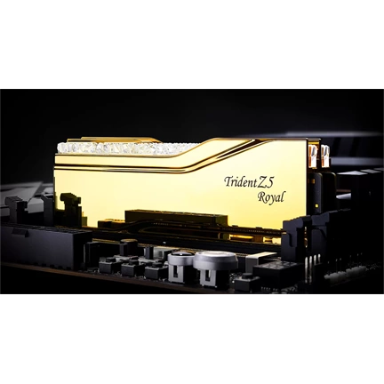G.SKILL Trident Z5 ROYAL 48GB Kit2 (2x24GB) DDR5 7200 Mhz CL36-46-46-115 1.4V Gold G.SKILL Trident Z5 ROYAL 48GB Kit2 (2x24GB) DDR5 7200 Mhz CL36-46-46-115 1.4V Gold