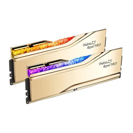 G.SKILL Trident Z5 ROYAL Neo 32GB Kit2 (2 x 16GB) DDR5 6400Mhz CL30-39-39-102 1.4V Gold G.SKILL Trident Z5 ROYAL Neo 32GB Kit2 (2 x 16GB) DDR5 6400Mhz CL30-39-39-102 1.4V Gold