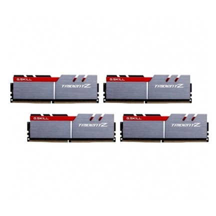 G.SKILL Trident Z DDR4 3200MHz CL16 32GB Kit4 (4x8GB) Intel XMP Silver/Red G.SKILL Trident Z DDR4 3200MHz CL16 32GB Kit4 (4x8GB) Intel XMP Silver/Red