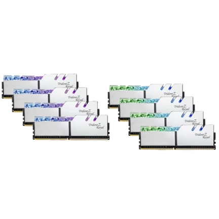 G.SKILL Trident Z Royal DDR4 3600MHz CL16 128GB Kit4 (4x32GB) Intel XMP Silver G.SKILL Trident Z Royal DDR4 3600MHz CL16 128GB Kit4 (4x32GB) Intel XMP Silver