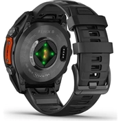 Garmin 010-02904-00 fenix 8 AMOLED (47mm) szilikon pántos fekete okosóra