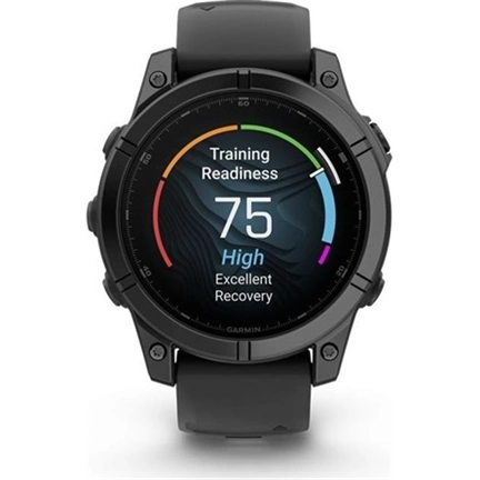 Garmin 010-03025-01 fenix E AMOLED (47mm) szilikon pántos fekete okosóra