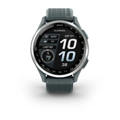 Garmin Approach S44 - GPS golf okosóra, ezüst alumíniumkeret, ködös szilikonszíj