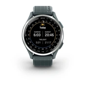 Garmin Approach S44 - GPS golf okosóra, ezüst alumíniumkeret, ködös szilikonszíj