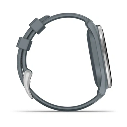 Garmin Approach S44 - GPS golf okosóra, ezüst alumíniumkeret, ködös szilikonszíj