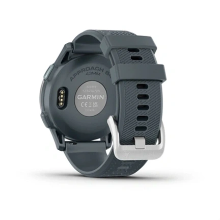 Garmin Approach S44 - GPS golf okosóra, ezüst alumíniumkeret, ködös szilikonszíj