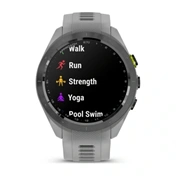 Garmin Approach S70 - prémium GPS golf okosóra, 42mm, fekete/élénk sárga kerámiakeret, porszürke szilikonszíj