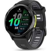 Garmin Forerunner 970 prémium futóóra - karbonszürke/fekete tok és fekete/átlátszó fehérkő szíj