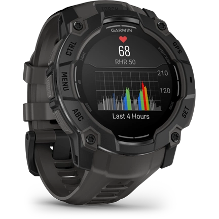 Garmin Instinct 3 okosóra - 50mm, AMOLED kijelző, strapabíró, GPS, fekete, sötétszürke szíj Garmin Instinct 3 okosóra - 50mm, AMOLED kijelző, strapabíró, GPS, fekete, sötétszürke szíj