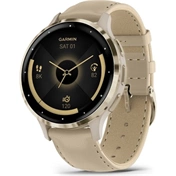 Garmin Venu 3S okosóra - krémarany rozsdamentes acélkeret, francia szürke tok és bőrszíj Garmin Venu 3S okosóra - krémarany rozsdamentes acélkeret, francia szürke tok és bőrszíj