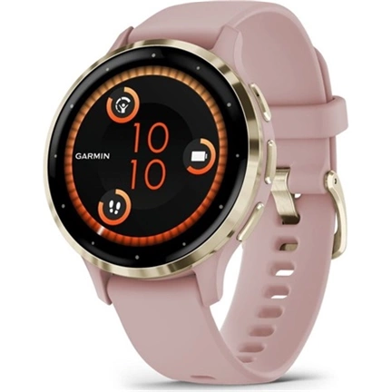 Garmin Venu 3S okosóra - krémarany rozsdamentes acélkeret, porrózsa tok és szilikonszíj Garmin Venu 3S okosóra - krémarany rozsdamentes acélkeret, porrózsa tok és szilikonszíj