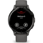 Garmin Venu 3S okosóra - palaszürke rozsdamentes acélkeret, kavicsszürke tok és szilikonszíj