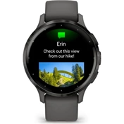 Garmin Venu 3S okosóra - palaszürke rozsdamentes acélkeret, kavicsszürke tok és szilikonszíj