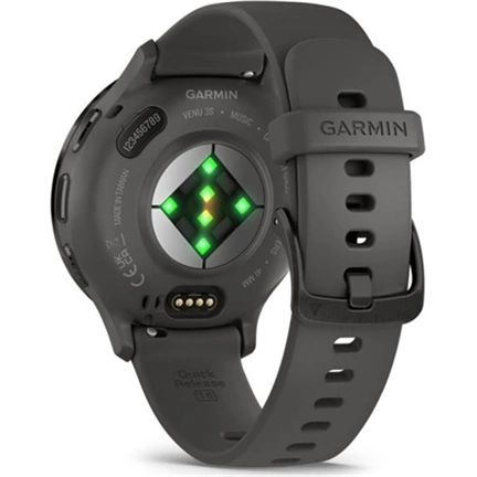 Garmin Venu 3S okosóra - palaszürke rozsdamentes acélkeret, kavicsszürke tok és szilikonszíj