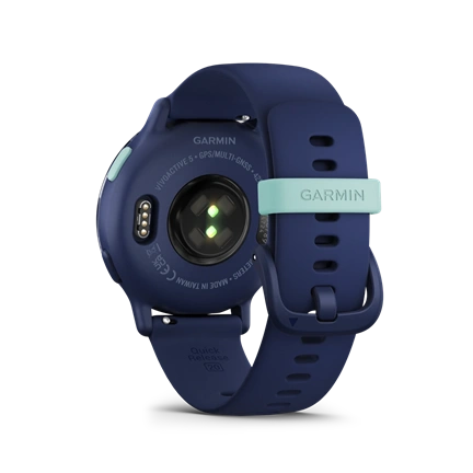 Garmin vívoactive 5 fitness okosóra - sötét metálkék alumíniumkeret, sötétkék tok és szilikonszíj