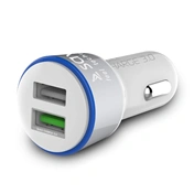 Genius SA-06/W autós gyorstöltő 3A, 2xUSB, fehér