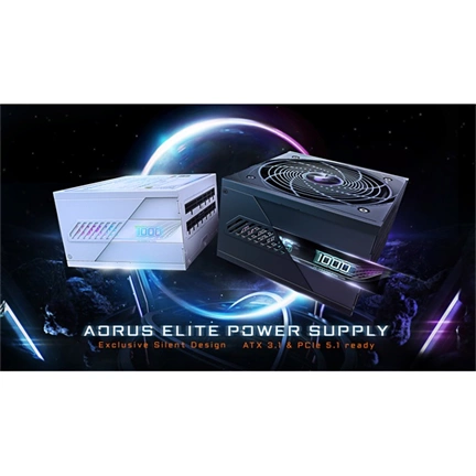 Gigabyte Aorus Elite P1000W 80+ Platinum Modular PCIe 5.0 Ice tápegység