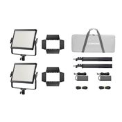 Godox LP600Bi K2 Black Litemons Bi color LED Light Panel 2 light kit