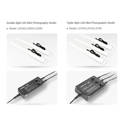 Godox LST40 Portable Triple Light LED Ministudio L