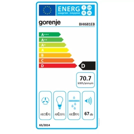 Gorenje BHI681EB páraelszívó FIX fekete