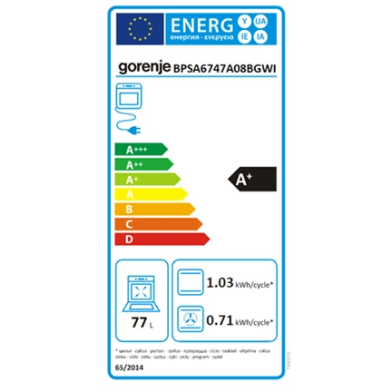 Gorenje BPSA6747A08BGWI beépíthető sütő