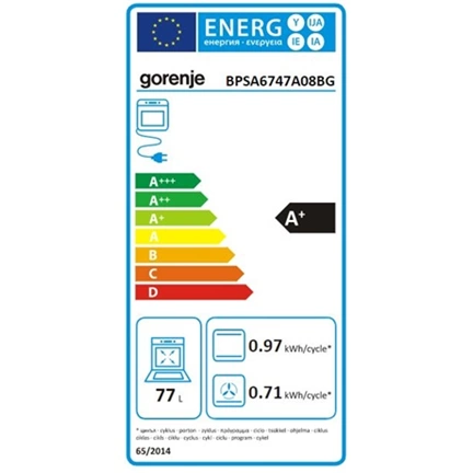 Gorenje BPSA6747A08BG beépíthető sütő