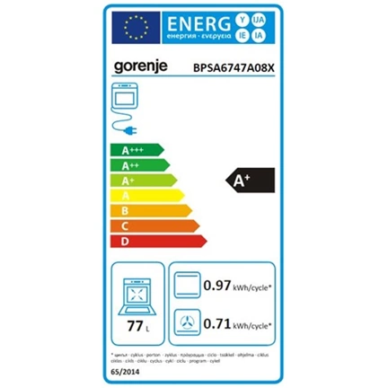Gorenje BPSA6747A08X beépíthető sütő