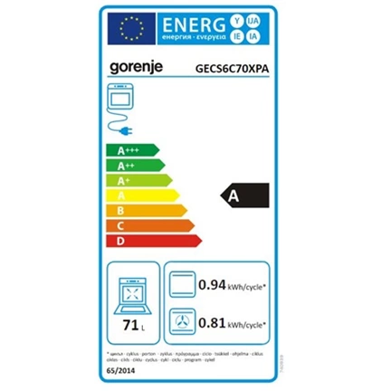 Gorenje GECS6C70XPA szabadonálló elektromos tűzhely