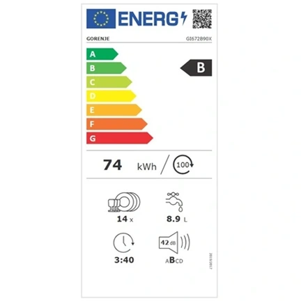 Gorenje GI672B90X beépíthető mosogatógép