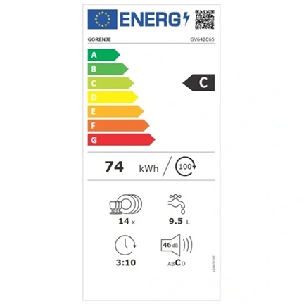 Gorenje GV642C65 beépíthető mosogatógép