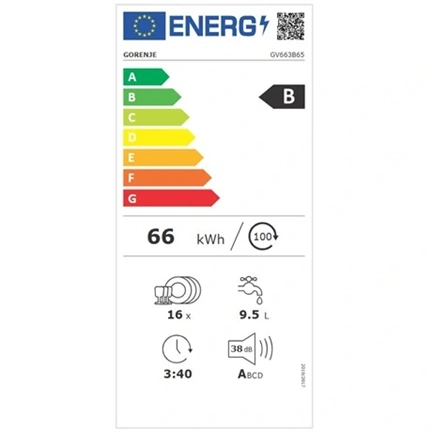 Gorenje GV663B65 beépíthető mosogatógép