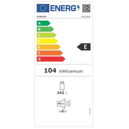Gorenje R4142PW egyajtós hűtő