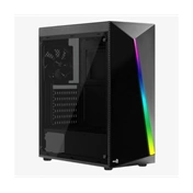 HÁZ AEROCOOL Shard RGB ATX plexi üveg fekete