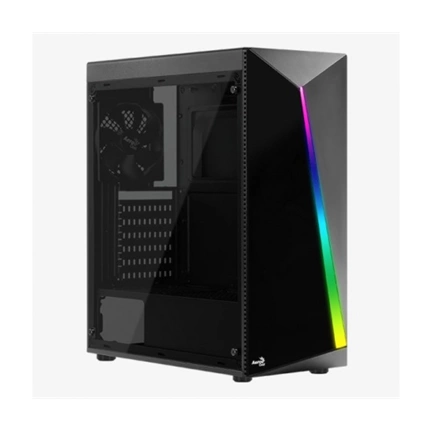 HÁZ AEROCOOL Shard RGB ATX plexi üveg fekete