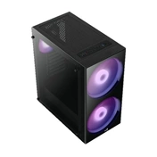 HÁZ Aerocool PYTHON RGB Midi-Tower - Fekete Ablakos