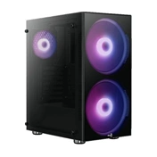 HÁZ Aerocool PYTHON RGB Midi-Tower - Fekete Ablakos