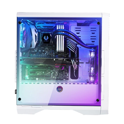 HÁZ BITFENIX Enso RGB Midi-Tower - Tempered Glass - White