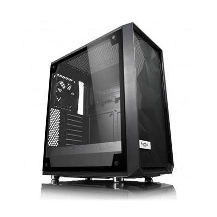 HÁZ FRACTAL DESIGN Meshify C Dark TG Fekete ablakos (táp nélküli)