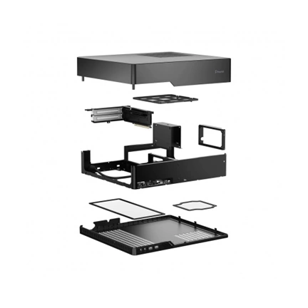 HÁZ FRACTAL DESIGN Node 202 Fekete MiniITX + Integra SFX 450W