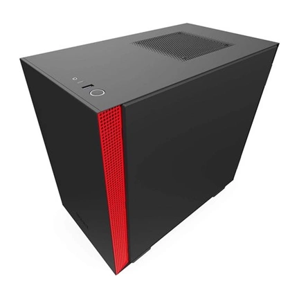 HÁZ NZXT - H210 Matt fekete/piros - CA-H210B-BR
