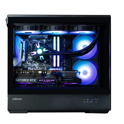 HÁZ ZALMAN P30 Minitower Black+ 3db ARGB fan