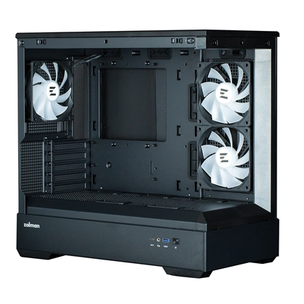 HÁZ ZALMAN P30 Minitower Black+ 3db ARGB fan