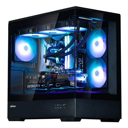 HÁZ ZALMAN P30 Minitower Black+ 3db ARGB fan