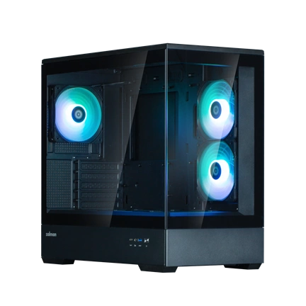 HÁZ ZALMAN P30 Minitower Black+ 3db ARGB fan