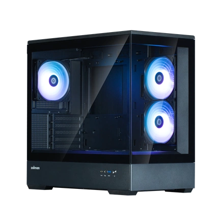 HÁZ ZALMAN P30 Minitower Black+ 3db ARGB fan